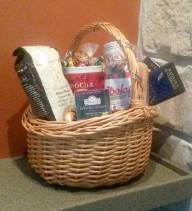 During the grand opening of the movie The Trip to Italy, Sundance Cinema gave away this Dolci basket