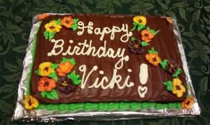 Chocolate Birthday Cake from Dolci Bakery Madison, WI - nice little flower