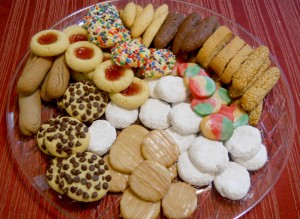 Tray of Italian butter cookies - Order for your event with the variety of your choice
