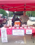 You might see this guy at the farmer's market!  Husband John Hunter mans the Dolci booth when Sandy is back at the bakery preparing goodies for another event.