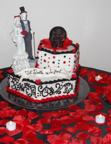 Custom Halloween Wedding cake