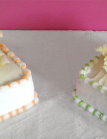 Two wedding cakes